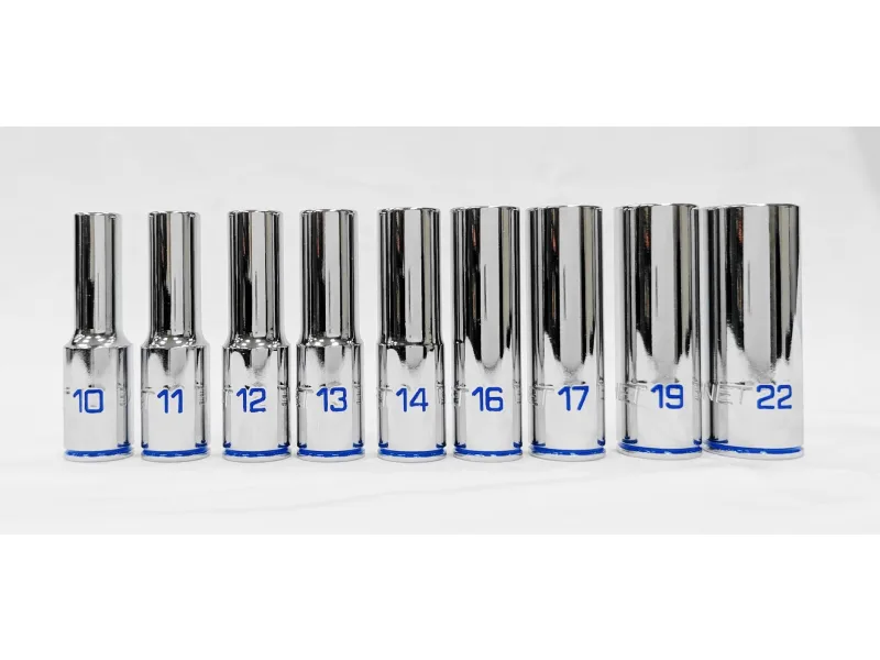 1/2" 驅動 9件式長套筒組(10, 11, 12, 13, 14, 16, 17, 19, 22mm)