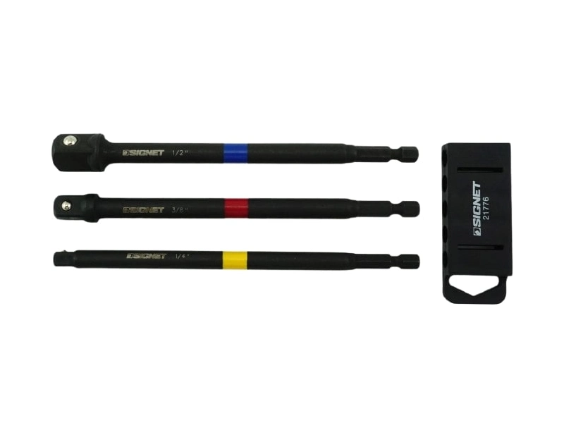 1/4" Hex Dr. 3pcs Socket Adapter Set 150mmL