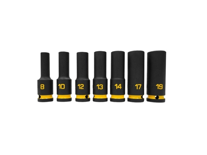 1/2" Dr. 7PCS Long Impact Socket Set