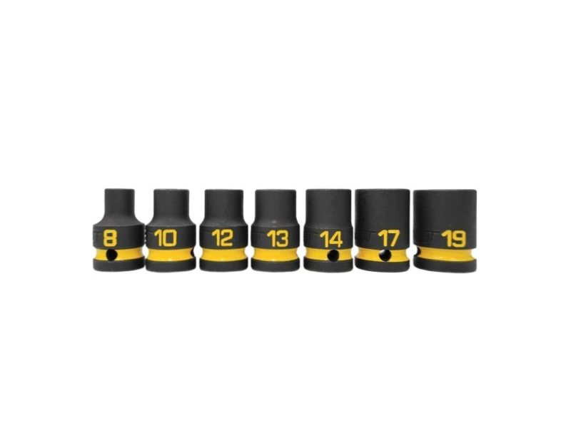 1/2" Dr. 7PCS Short Impact Socket Set