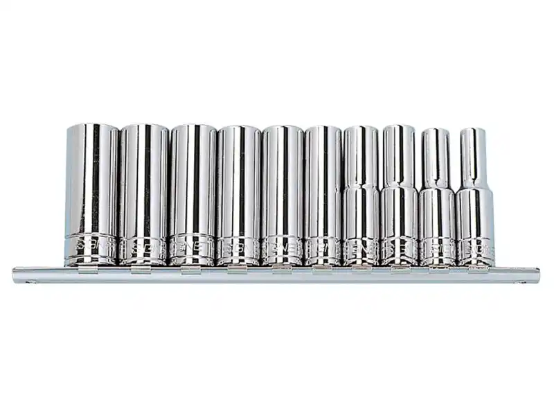 thumbnail image 2 of US PRO 11pc 1/4 Inch Drive Deep Socket Set – Single Hex, 4mm To 13mm On Rail 2 of 4